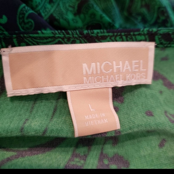 Michael Kors Leather Trim Shift Dress L - Picture 3 of 6